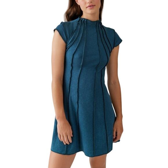 Urban Outfitters Dresses & Skirts - Urban Outfitters Mini Dress Knit Pullover Stretch Blue Sz Small NWT